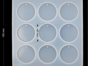 9 Cavity Round pendant mould